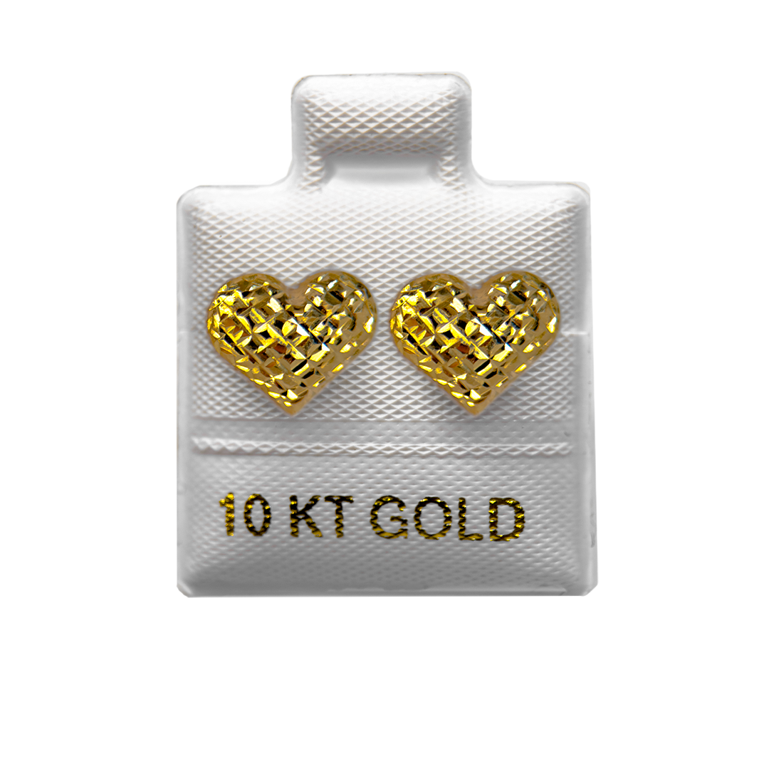 10k Gold Diamond-Cut Italy Heart